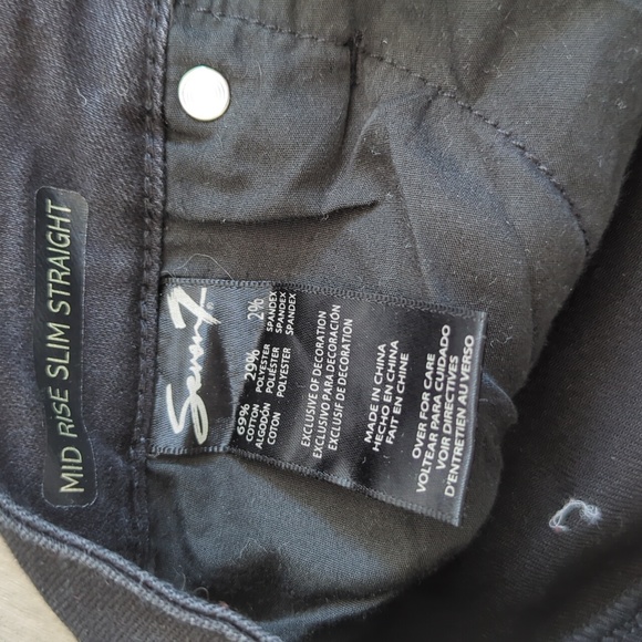 Jeans fringue Seven 7 black - Picture 3 of 4